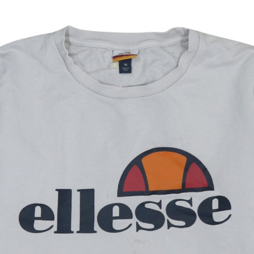 Womens UK Size 16 ellesse White Pullover Sweatshirt