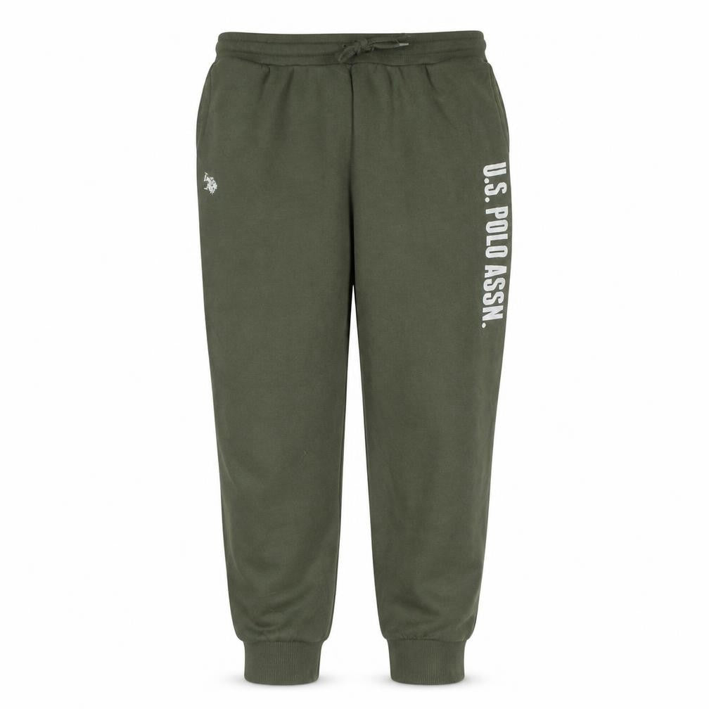 U.S. Polo Assn. Men Green Jogger Fleece Trousers XL Regular Fit