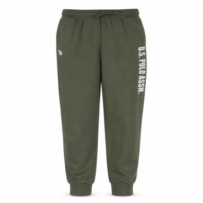 U.S. Polo Assn. Men Green Jogger Fleece Trousers XL Regular Fit