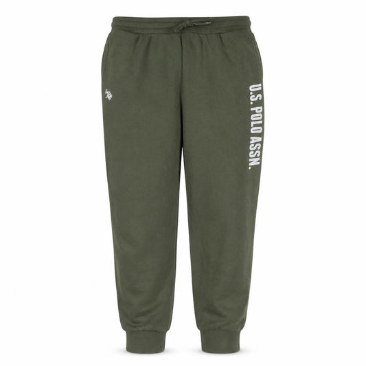 U.S. Polo Assn. Men Green Jogger Fleece Trousers XL Regular Fit