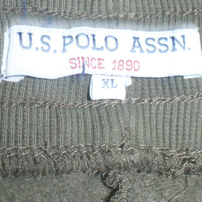 U.S. Polo Assn. Men Green Jogger Fleece Trousers XL Regular Fit