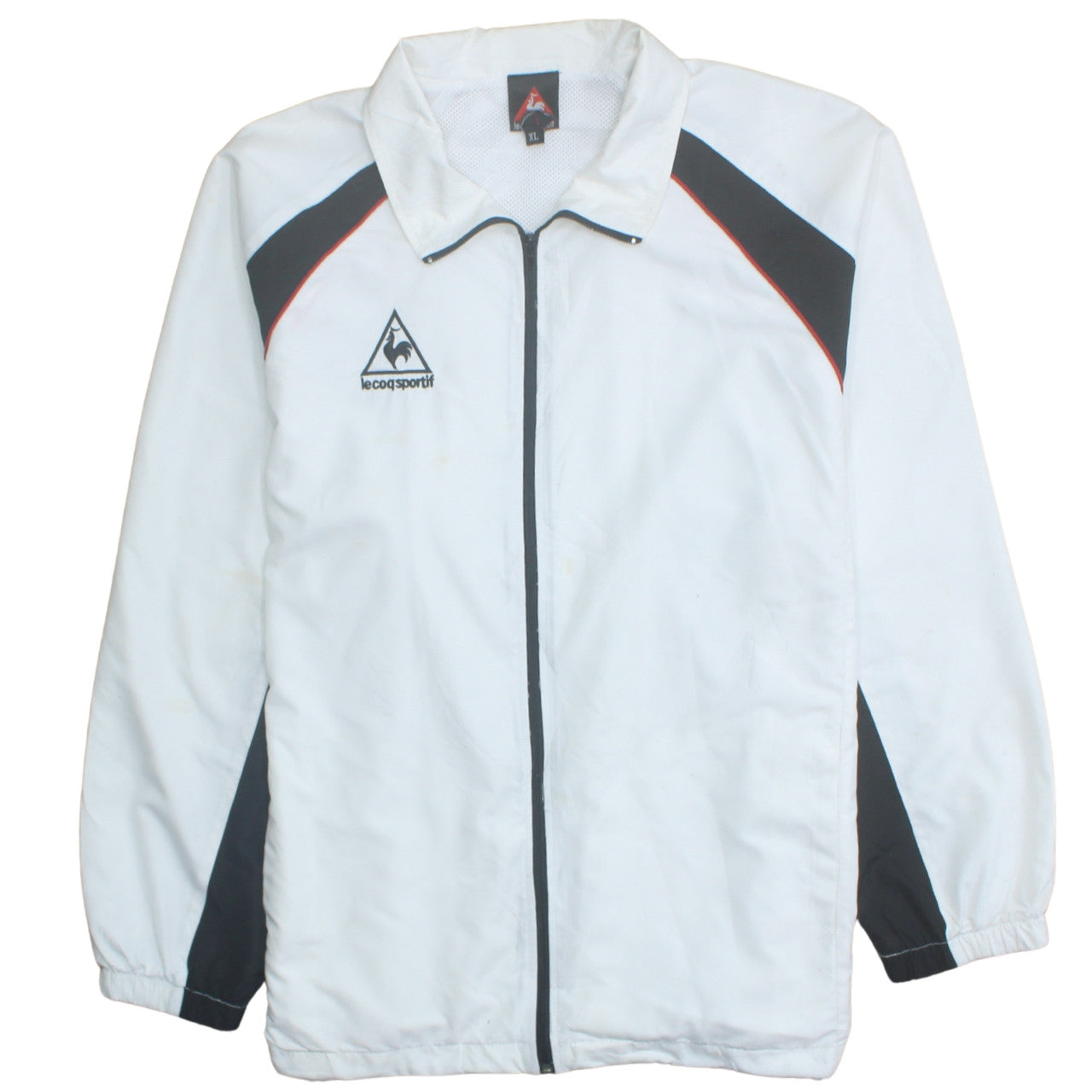 Mens UK Size XL le coq sportif White Full Zip Sweatshirt