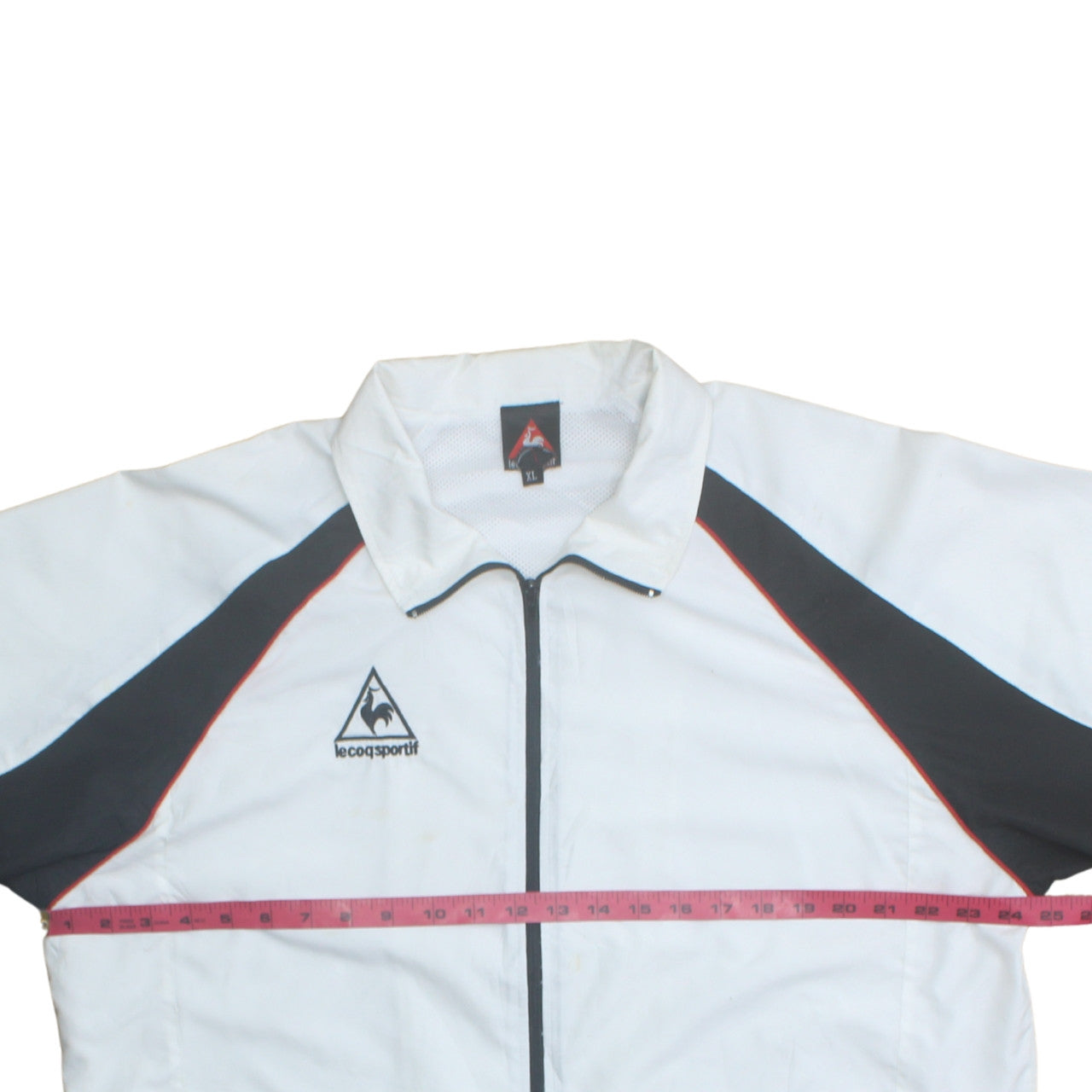 Mens UK Size XL le coq sportif White Full Zip Sweatshirt