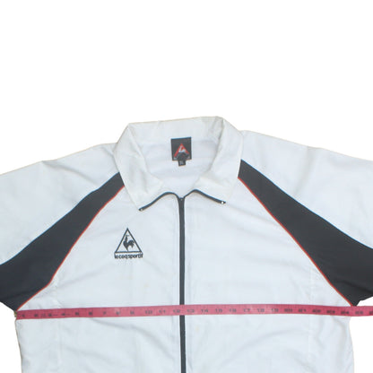 Mens UK Size XL le coq sportif White Full Zip Sweatshirt