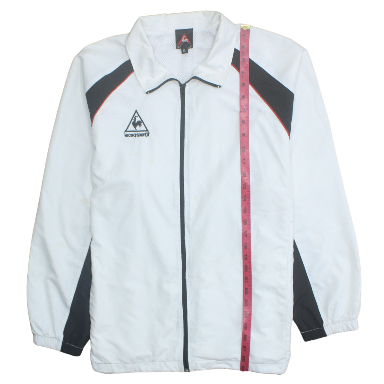 Mens UK Size XL le coq sportif White Full Zip Sweatshirt