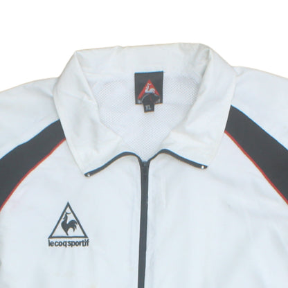 Mens UK Size XL le coq sportif White Full Zip Sweatshirt