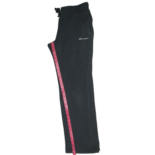 Champion Men's Black Fleece Jogger Trousers Size M Regular Fit