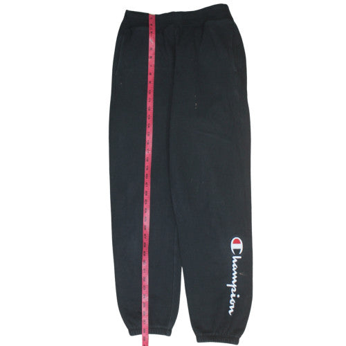 Mens UK Size M Champion Regular Fit Sweatpants Black Trousers