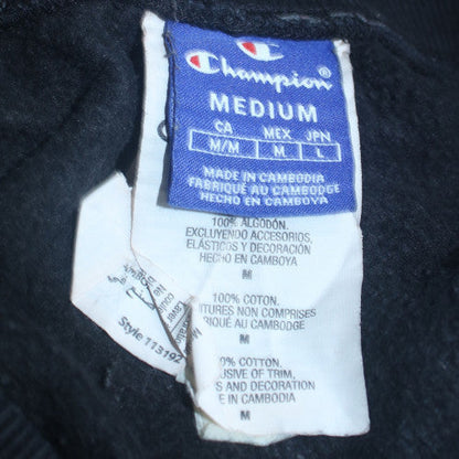 Mens UK Size M Champion Regular Fit Sweatpants Black Trousers