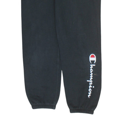 Mens UK Size M Champion Regular Fit Sweatpants Black Trousers