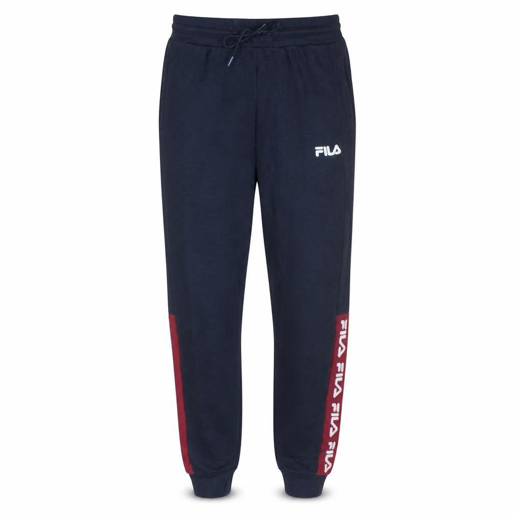 Fila Men's Black Jogger Sweatpants Small - Logo Side Stripe