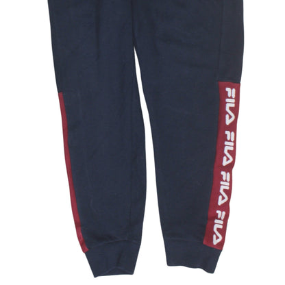 FILA Men's Black Jogger Sweatpants Small - Logo Side Stripe
