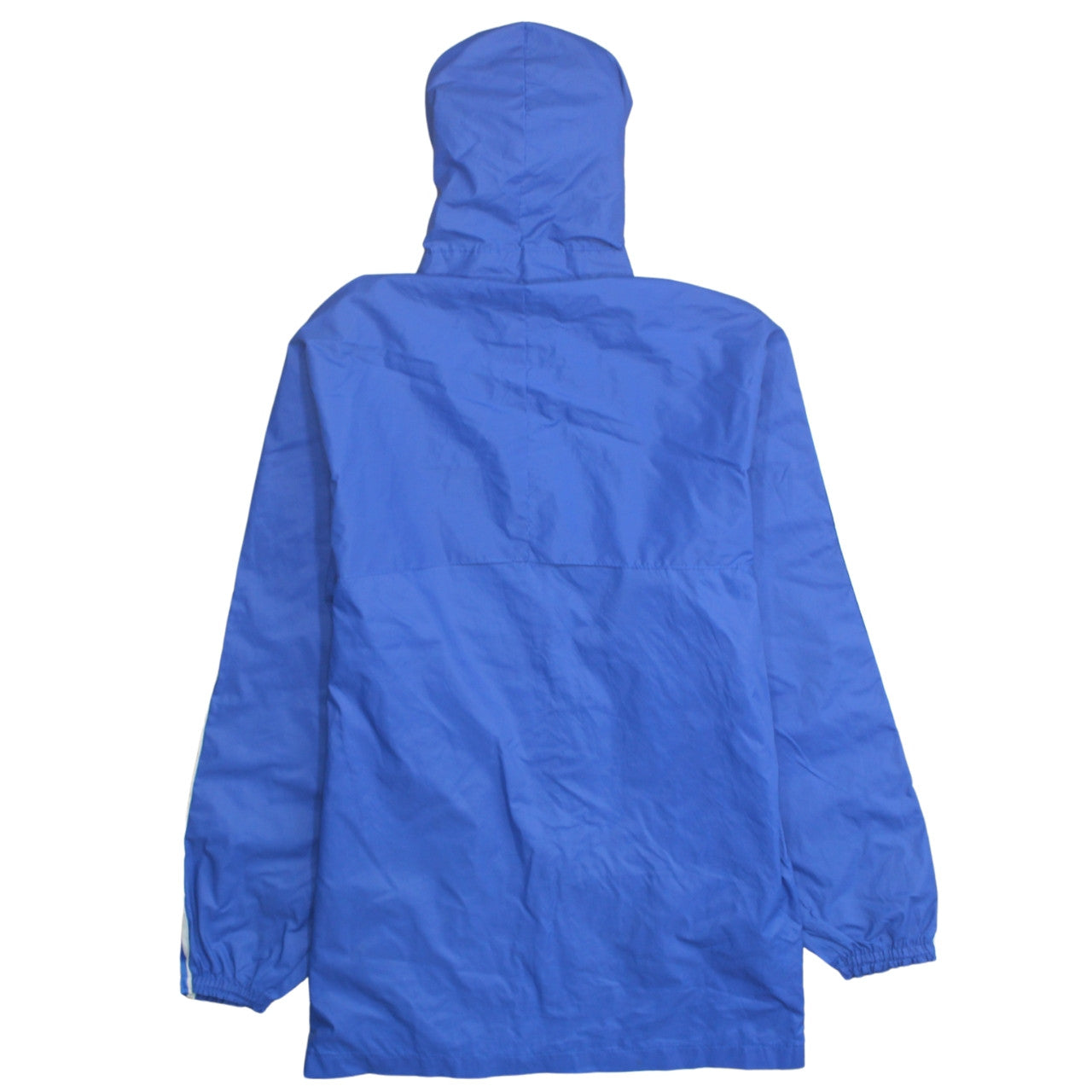 Adidas Men's Blue Vintage Windbreaker Jacket S Hooded Nylon