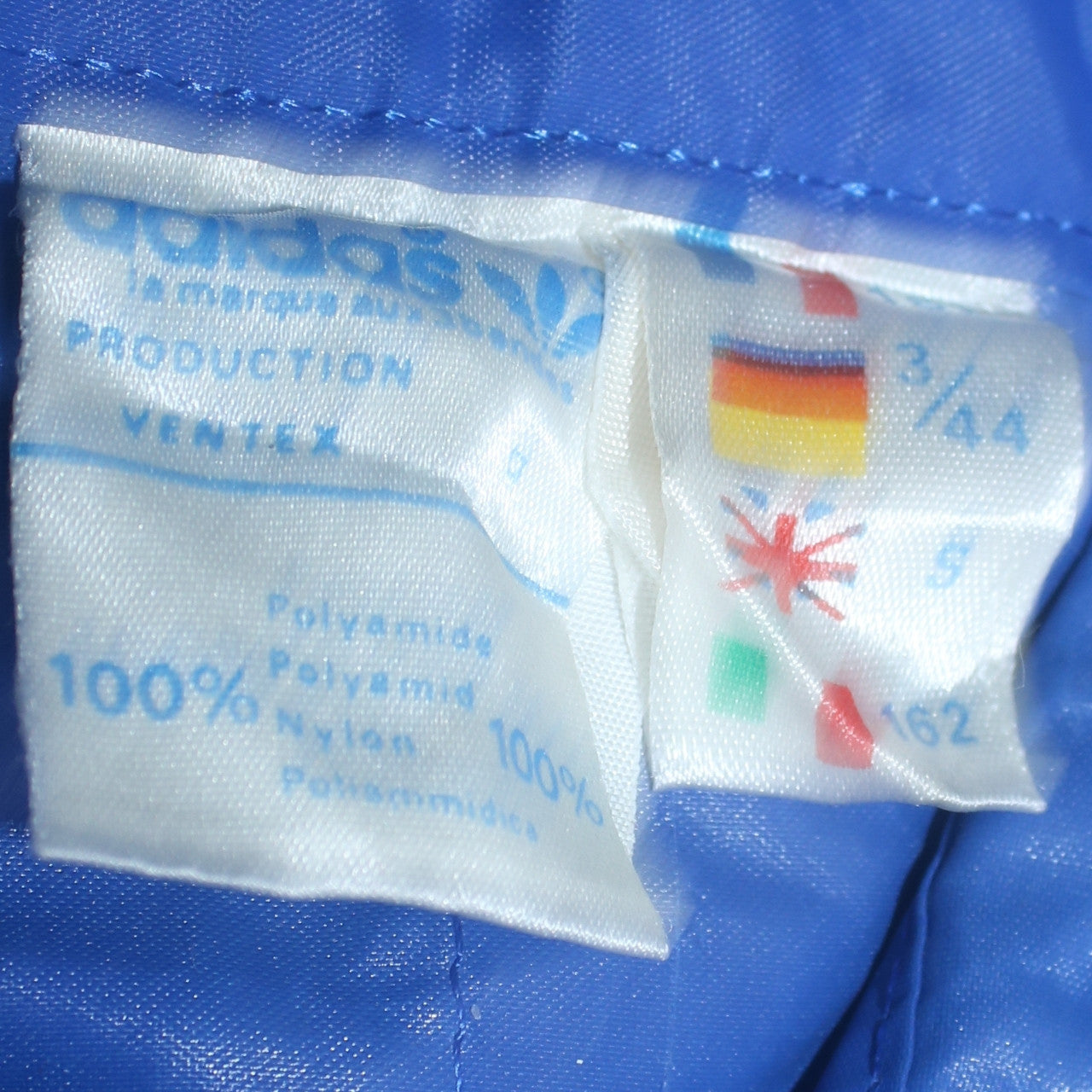 Adidas Men's Blue Vintage Windbreaker Jacket S Hooded Nylon