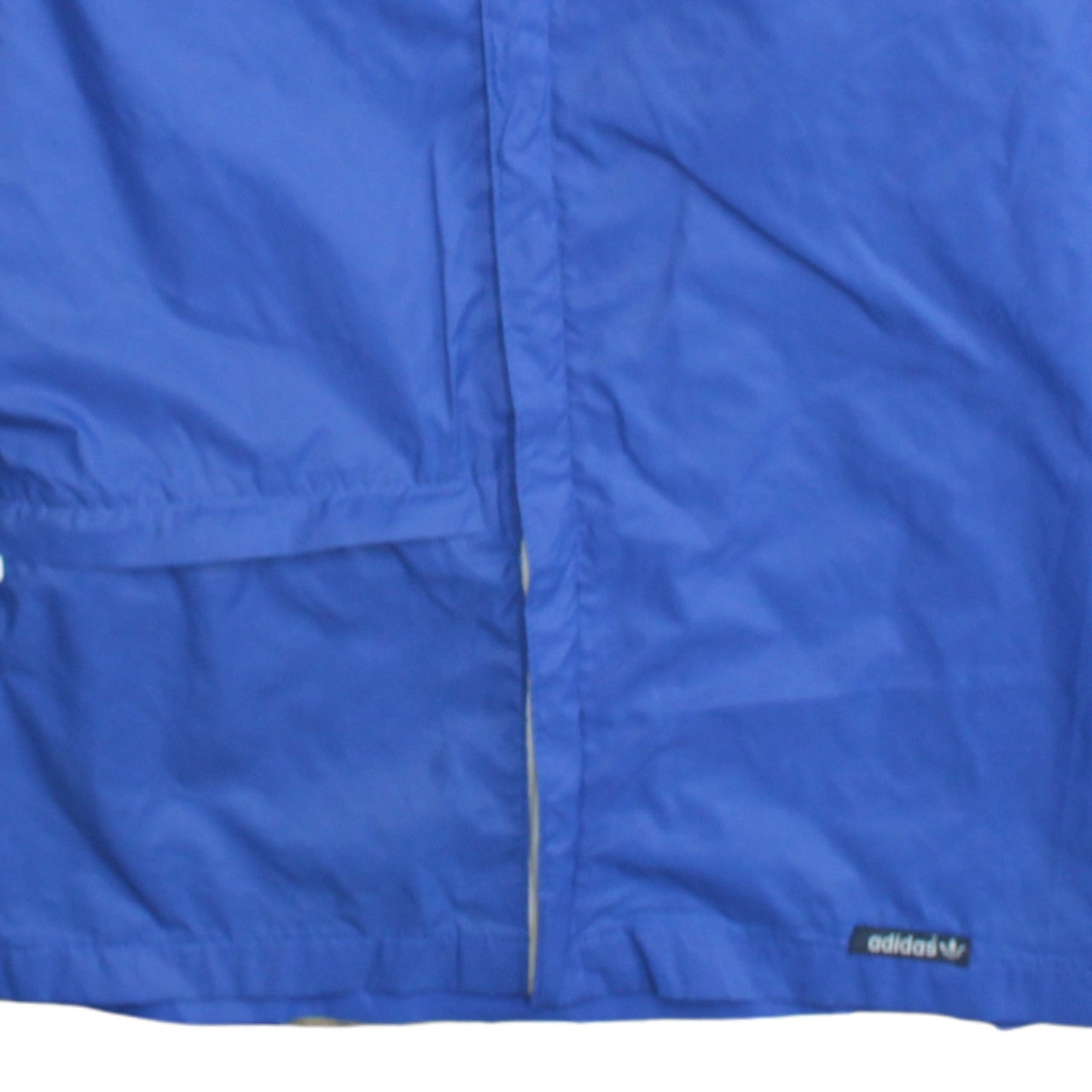 Adidas Men's Blue Vintage Windbreaker Jacket S Hooded Nylon