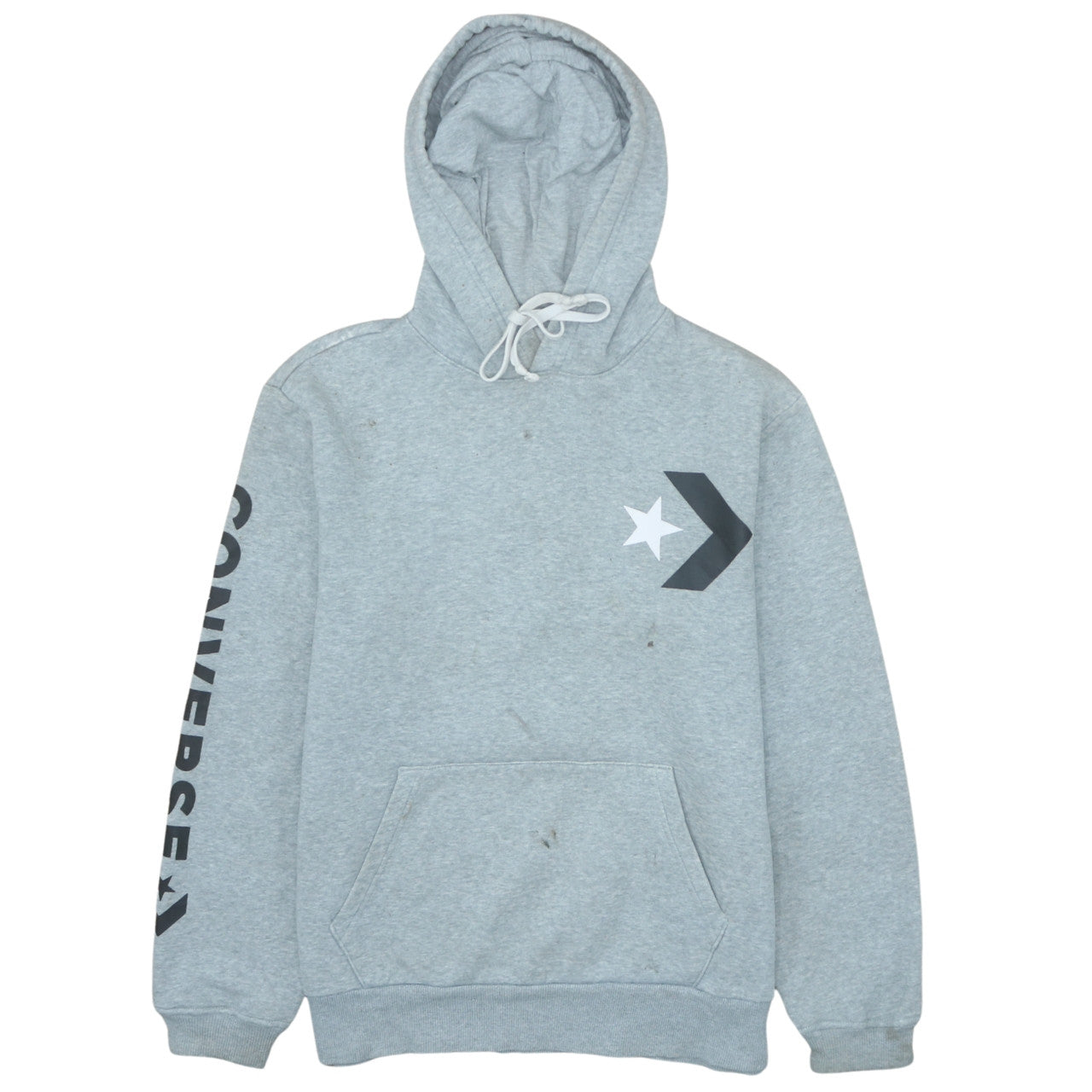 Mens UK Size S Converse Grey Pullover Hoodie