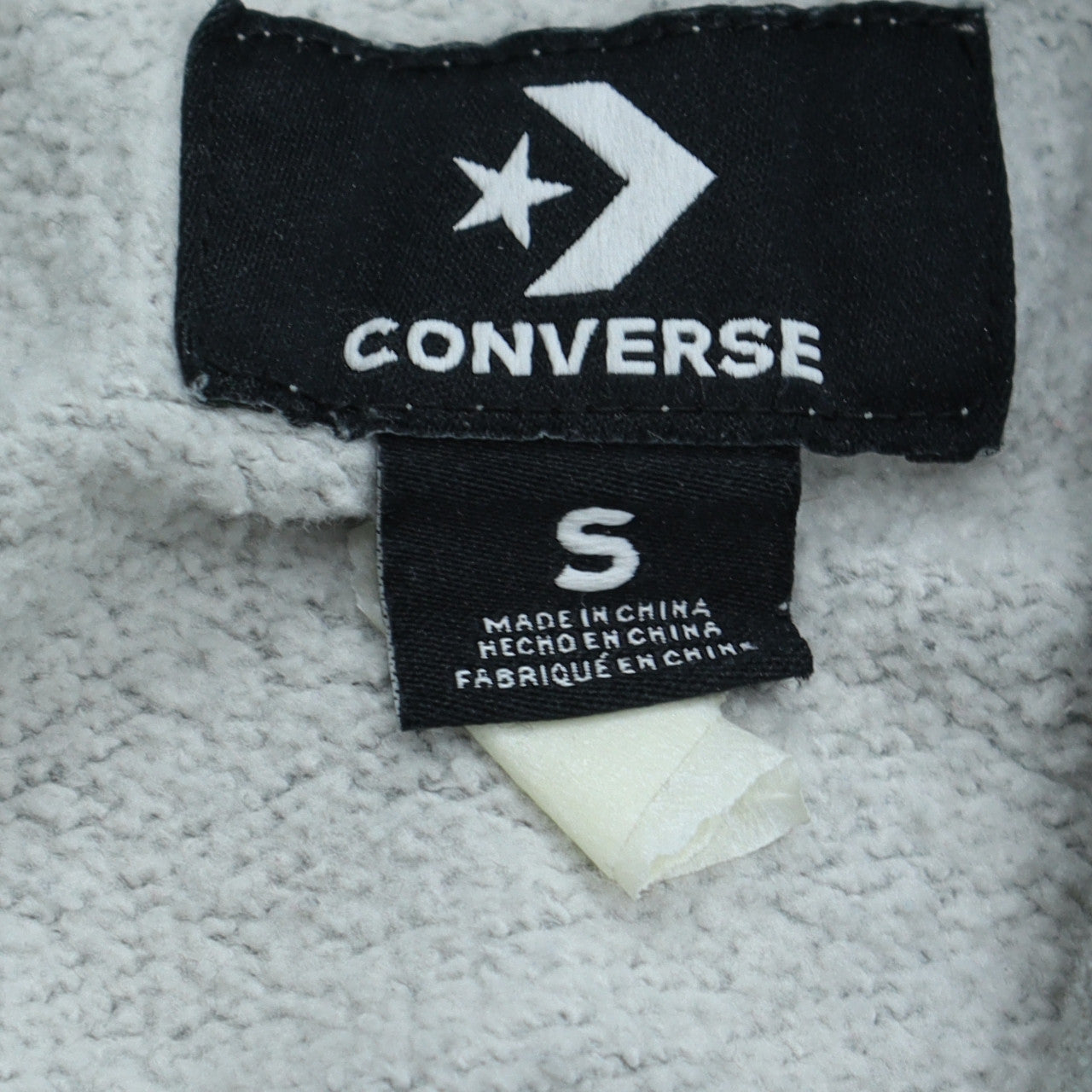 Mens UK Size S Converse Grey Pullover Hoodie