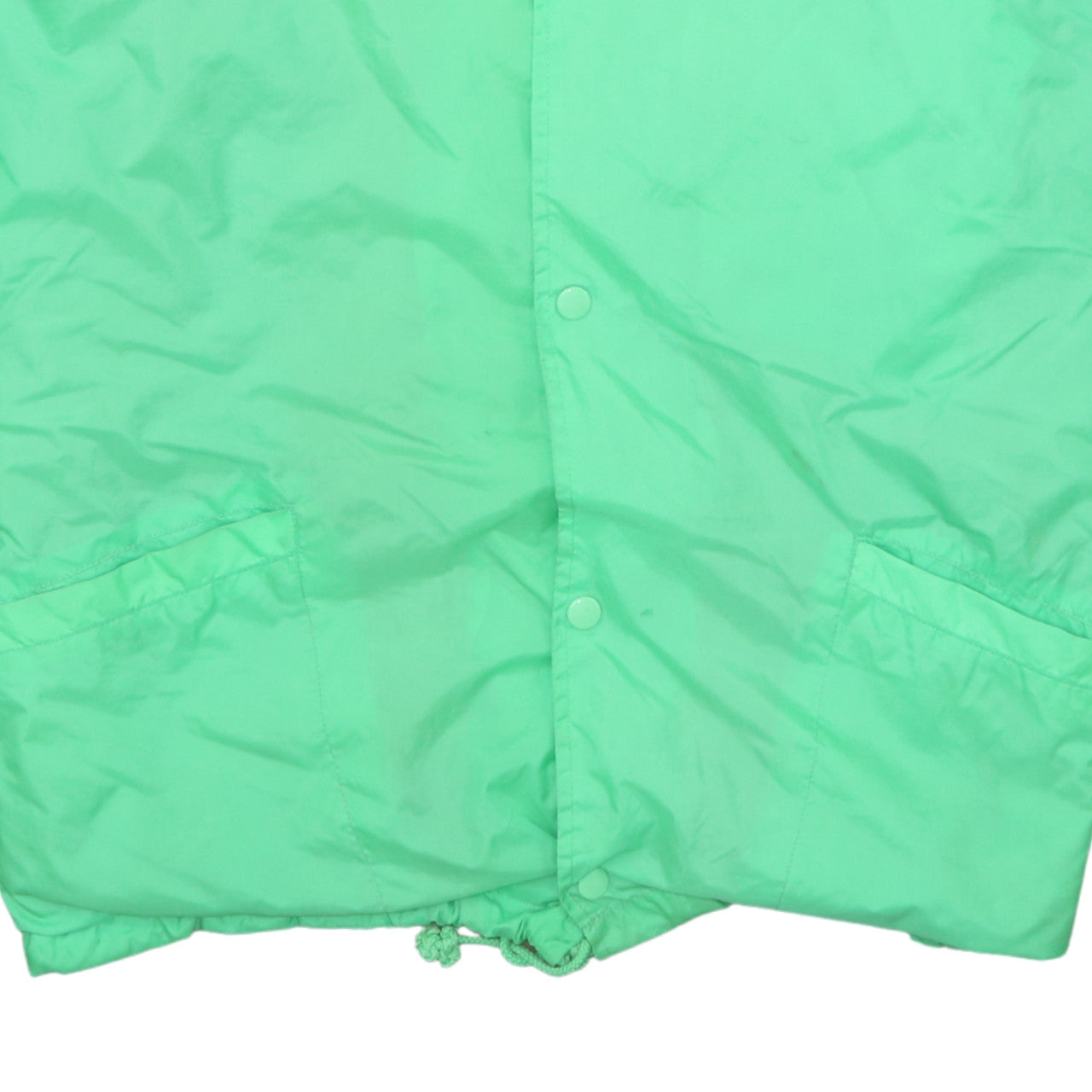 All American Men's Green Hooded Windbreaker Jacket L Sports College Style