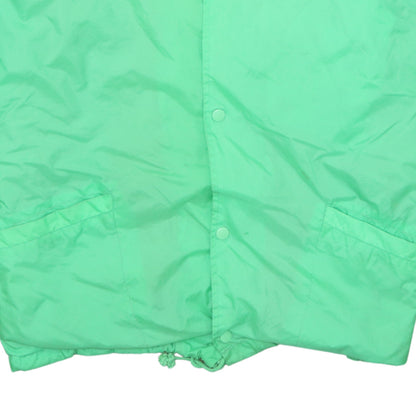 All American Men's Green Hooded Windbreaker Jacket L Sports College Style