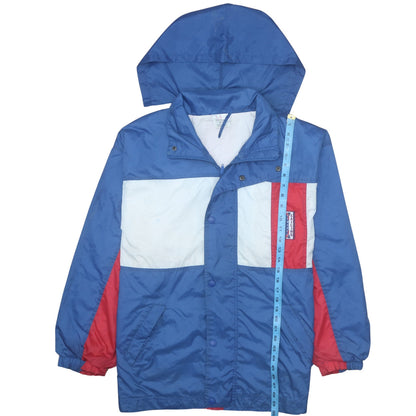 Marcel Clair Men's Blue Windbreaker Hooded Jacket Size M Retro Outdoor