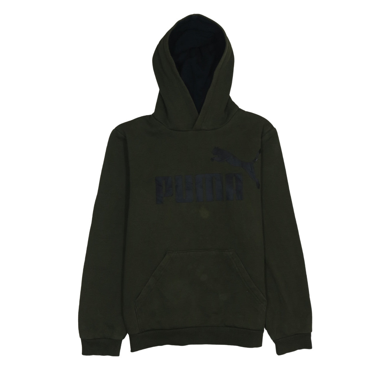 Teens UK Size XL PUMA Green Pullover Hoodie