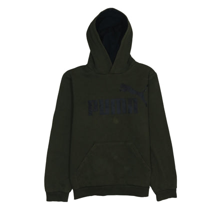 Teens UK Size XL PUMA Green Pullover Hoodie