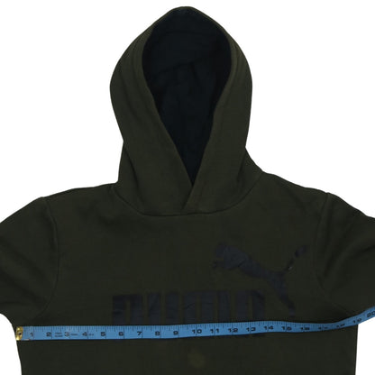 Teens UK Size XL PUMA Green Pullover Hoodie