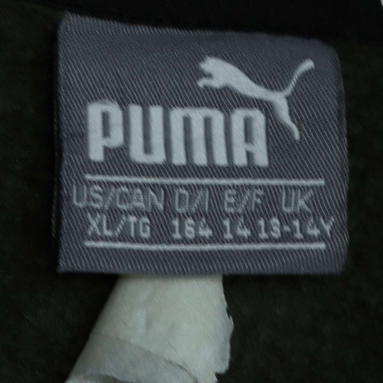 Teens UK Size XL PUMA Green Pullover Hoodie