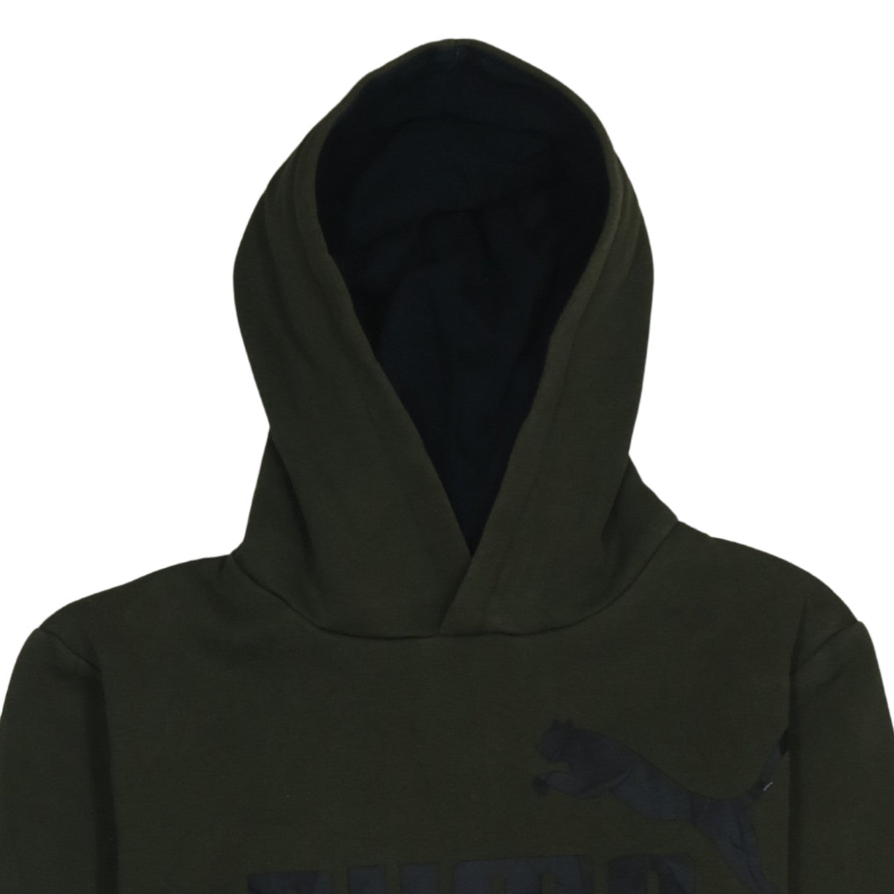 Teens UK Size XL PUMA Green Pullover Hoodie