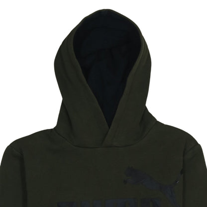 Teens UK Size XL PUMA Green Pullover Hoodie