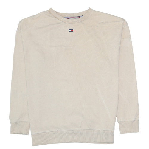 Mens UK Size M Tommy Hilfiger Beige Pullover Sweatshirt