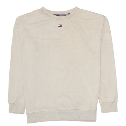 Mens UK Size M Tommy Hilfiger Beige Pullover Sweatshirt