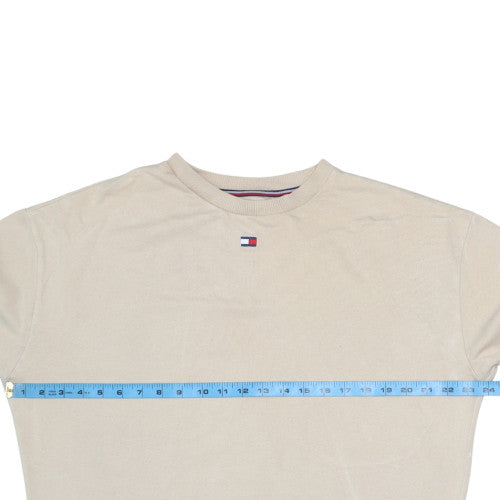 Mens UK Size M Tommy Hilfiger Beige Pullover Sweatshirt