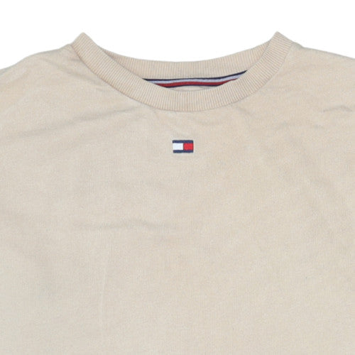 Mens UK Size M Tommy Hilfiger Beige Pullover Sweatshirt