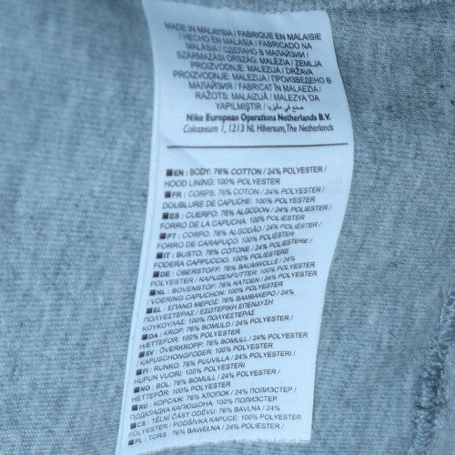Mens UK Size M Nike Grey Pullover Hoodie