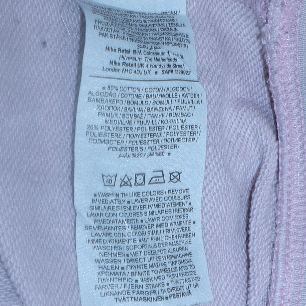 Womens UK Size S Nike Purple Pullover Sweatshirt