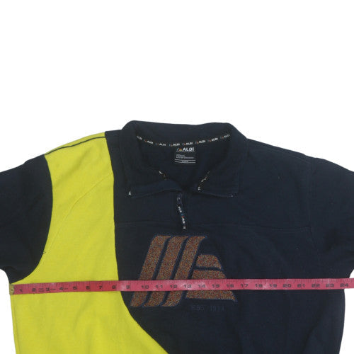 Mens UK Size L Aldi Multicoloured 1/4 Zip Sweatshirt