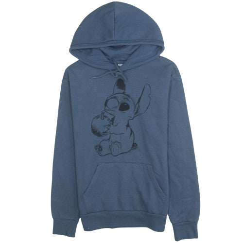 Womens UK Size 2XS Disney Blue Pullover Hoodie