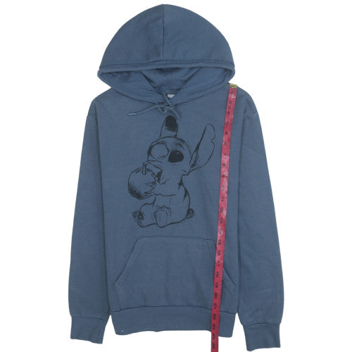 Womens UK Size 2XS Disney Blue Pullover Hoodie