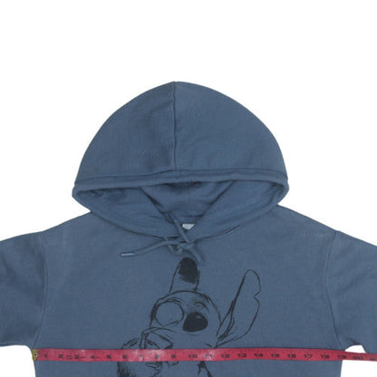 Womens UK Size 2XS Disney Blue Pullover Hoodie