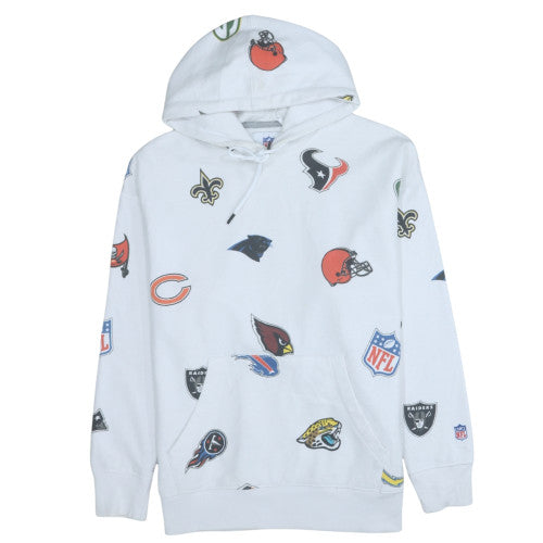 Mens UK Size S Celio White Pullover Hoodie