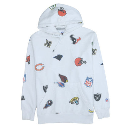 Mens UK Size S Celio White Pullover Hoodie