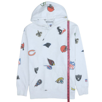Mens UK Size S Celio White Pullover Hoodie