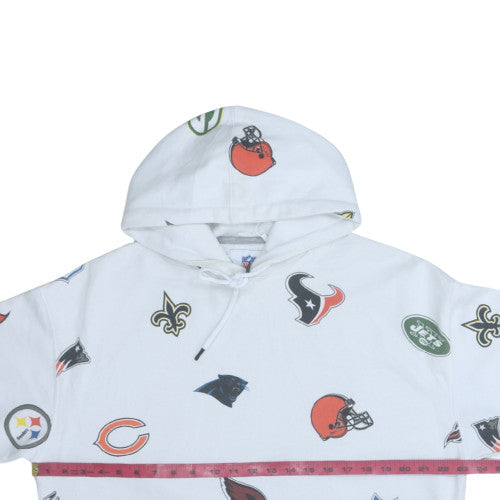 Mens UK Size S Celio White Pullover Hoodie