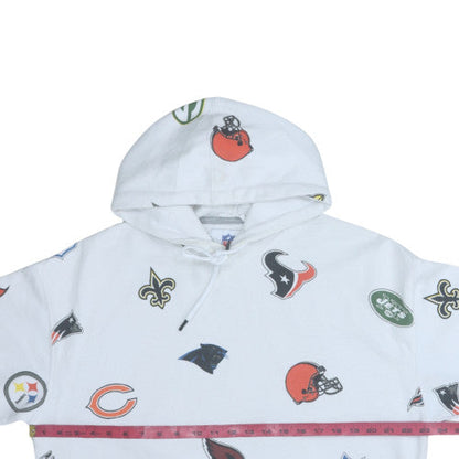 Mens UK Size S Celio White Pullover Hoodie