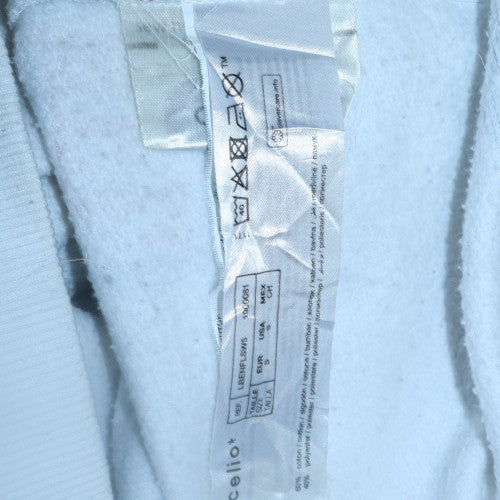Mens UK Size S Celio White Pullover Hoodie