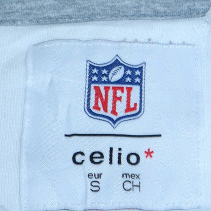 Mens UK Size S Celio White Pullover Hoodie