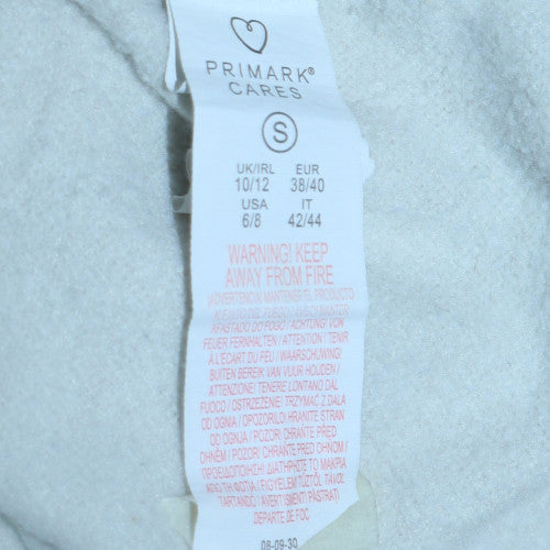 Womens UK Size S Primark White Pullover Sweatshirt