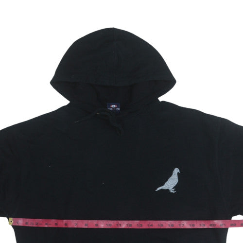 Mens UK Size M Stars & Stripes Black Pullover Hoodie