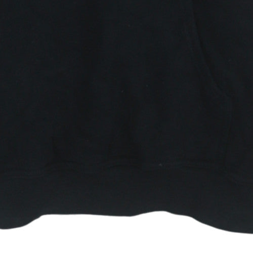 Mens UK Size M Stars & Stripes Black Pullover Hoodie